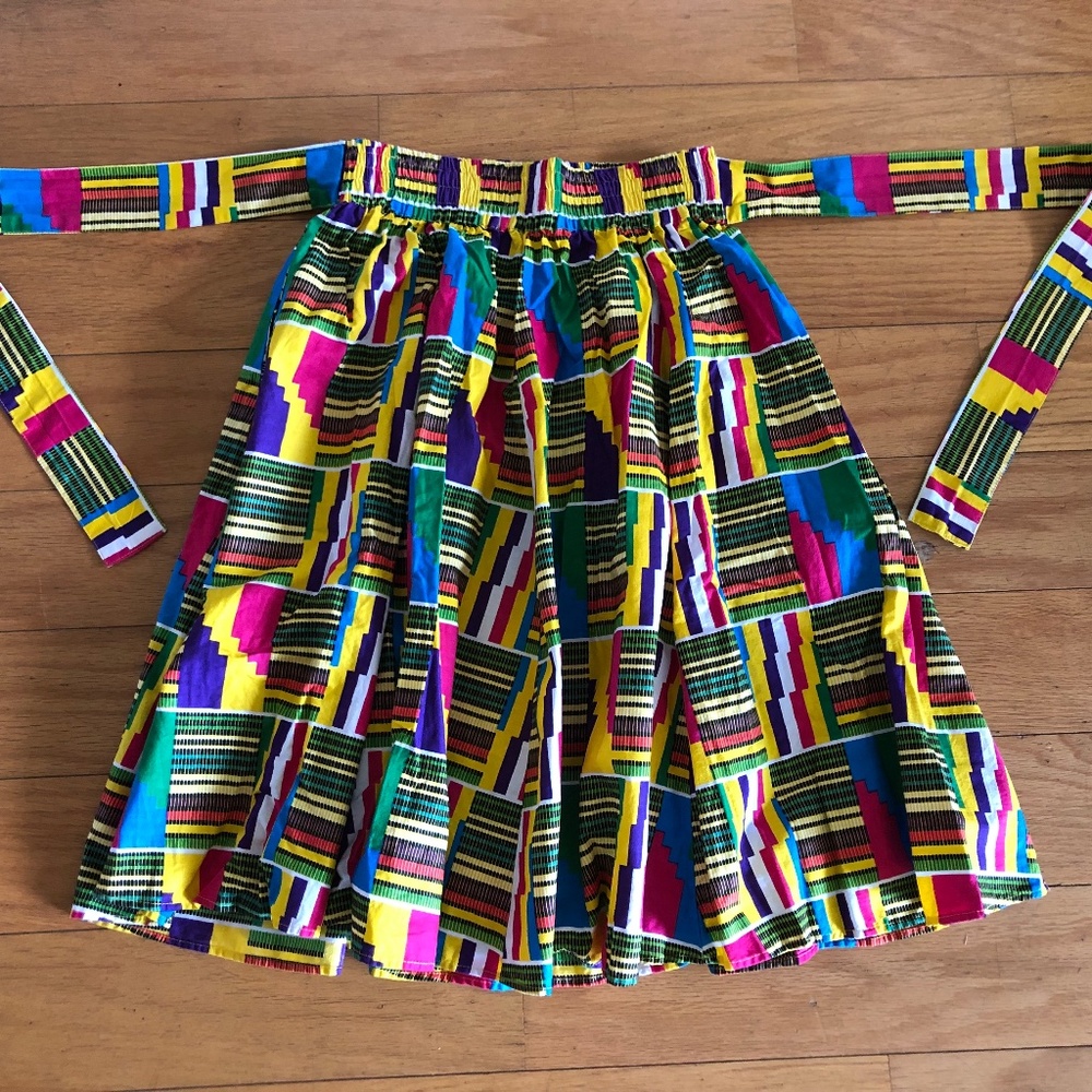 Mid knee length African print skirt - never worn